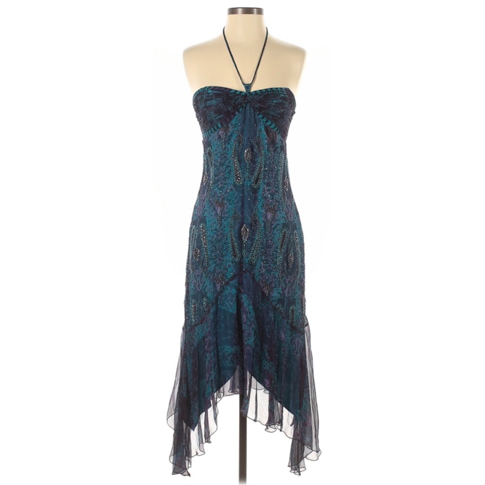 Blue Halter Dress by Laundry by Shelli Segal